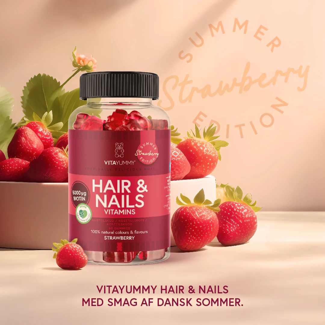 VitaYummy Hair & Nails, Strawberry (Summer Edition 2024)