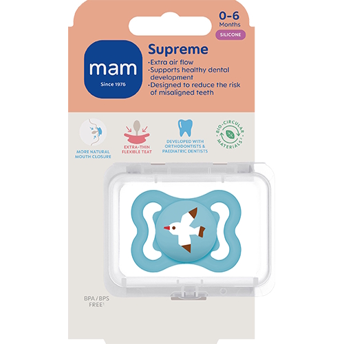 MAM Supreme 0-6m Silk 1p Box H Blue