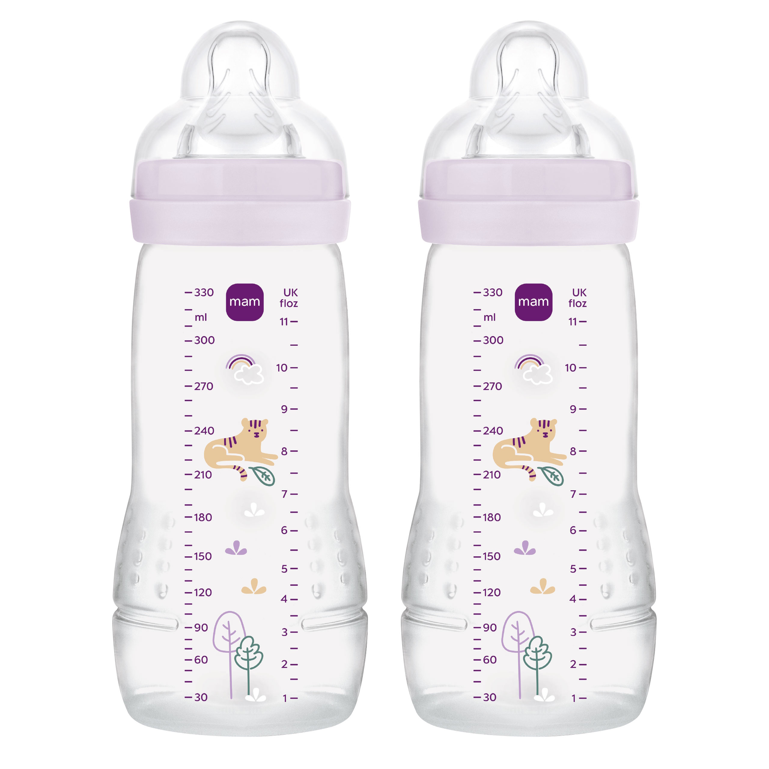 MAM Easy Active Baby Bottle 330ml 2p Pink