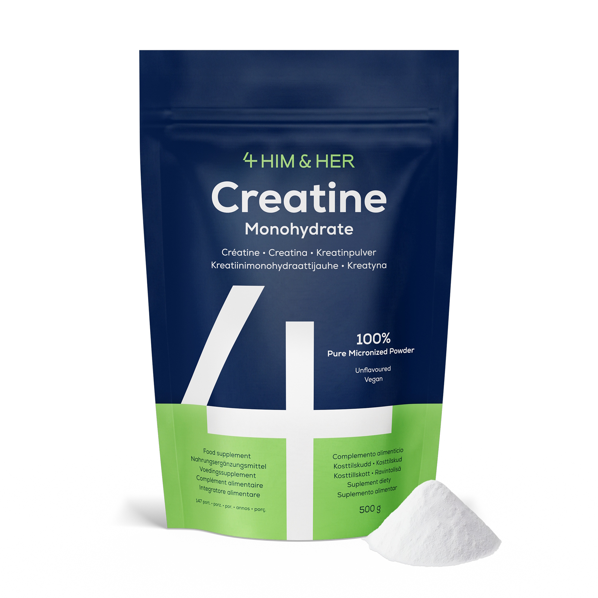 4 HIM & HER Creatine - Kreatin Pulver 500 g
