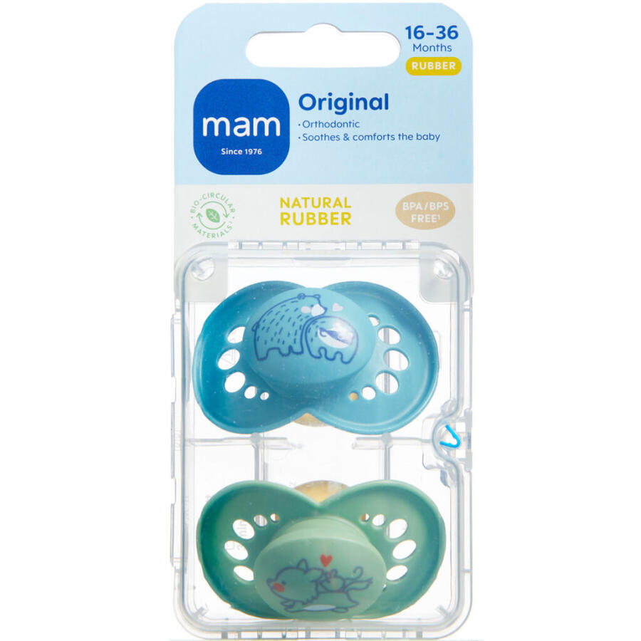 MAM Original 16-36 Måneder Naturgummi Blå