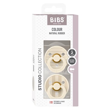 BIBS Pacifier Studio Colour 2-pak Pin Ivory Vanilla Mix Size 2