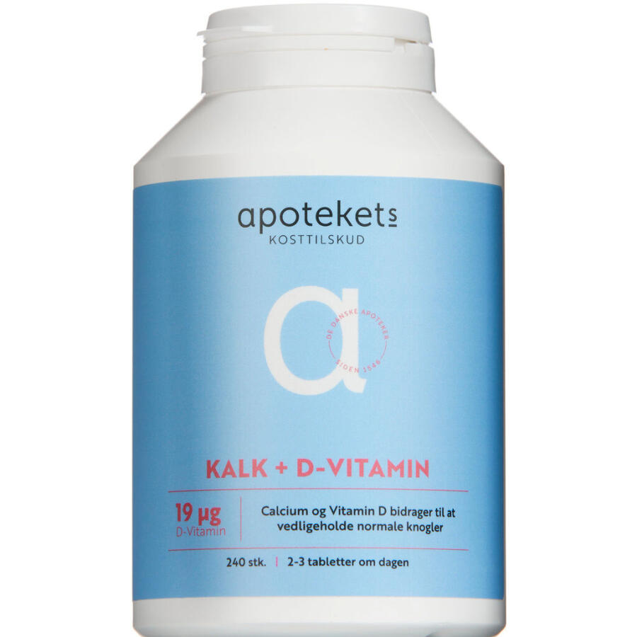 Apotekets Kalk og D-vitamin 19 µg