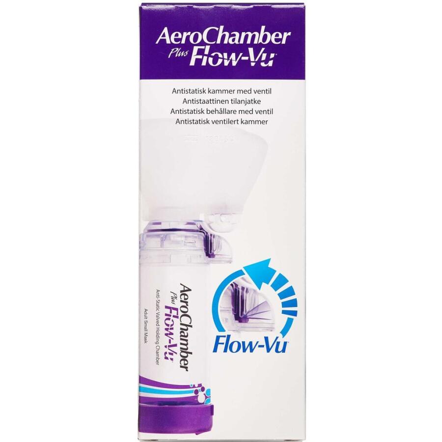 Aerochamber Plus Flow-Vu Maske Voksen Small