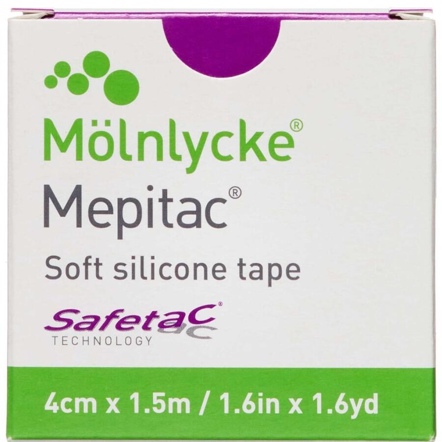 Mepitac tape med Safetac 4 cm x 1,5 m