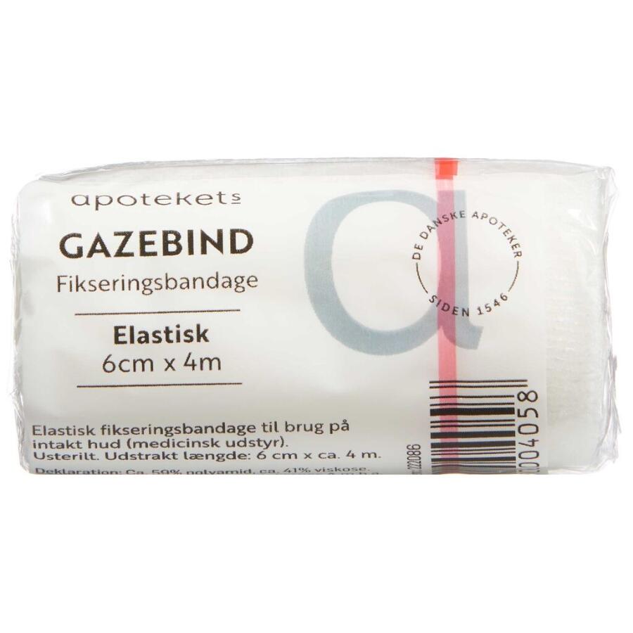 Apotekets Elastisk Gazebind 6 cm x 4 m