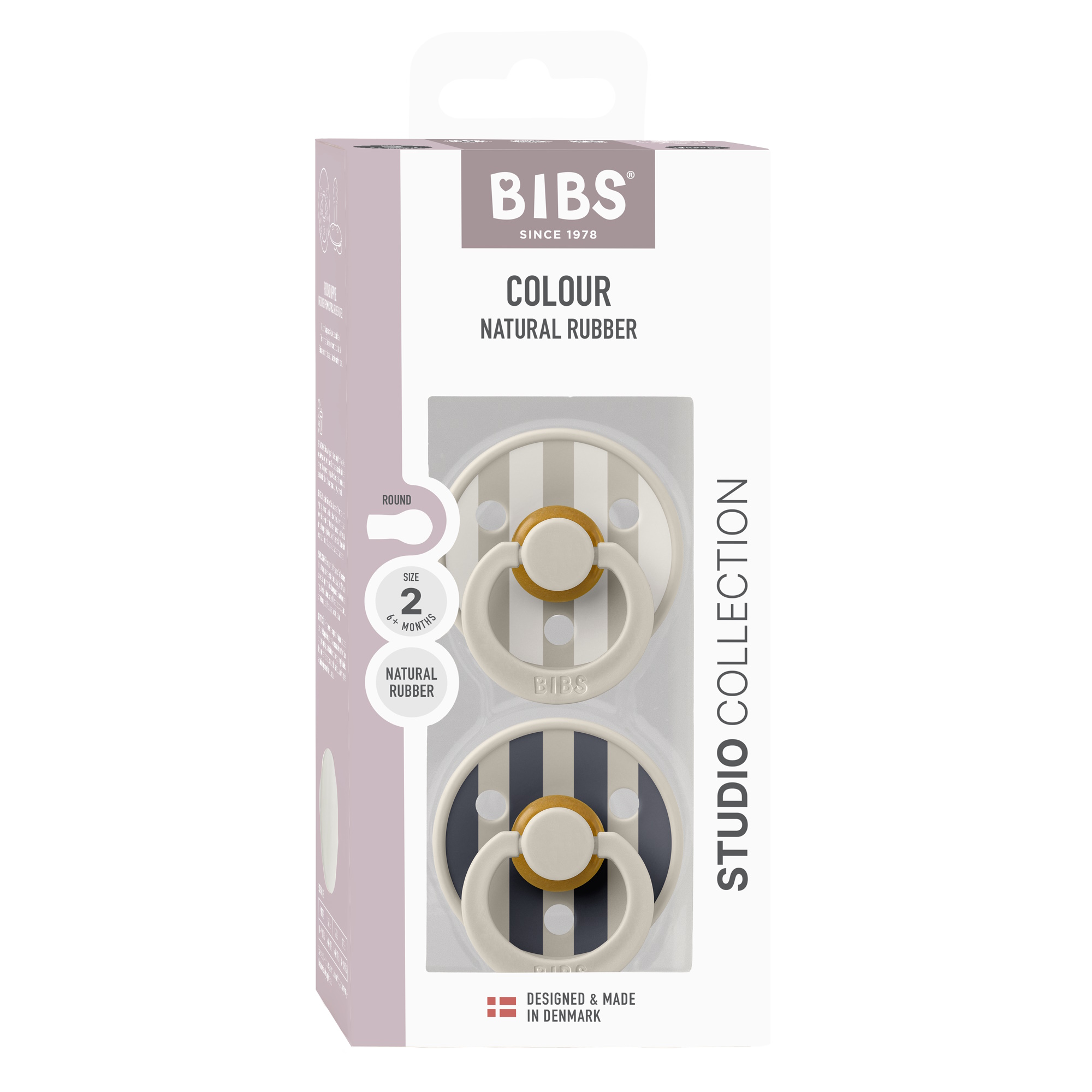 BIBS Pacifier Studio Colour 2-pak Sand Mix Size 2