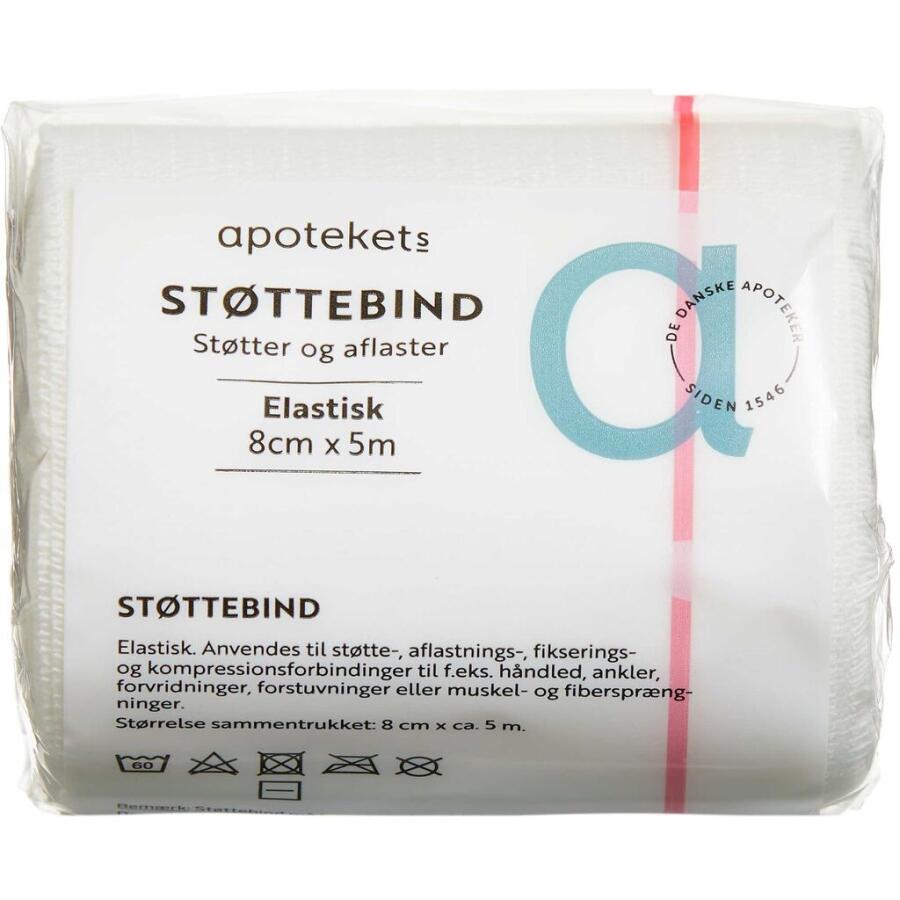 Apotekets Støttebind Elastisk 8 cm x 5 m