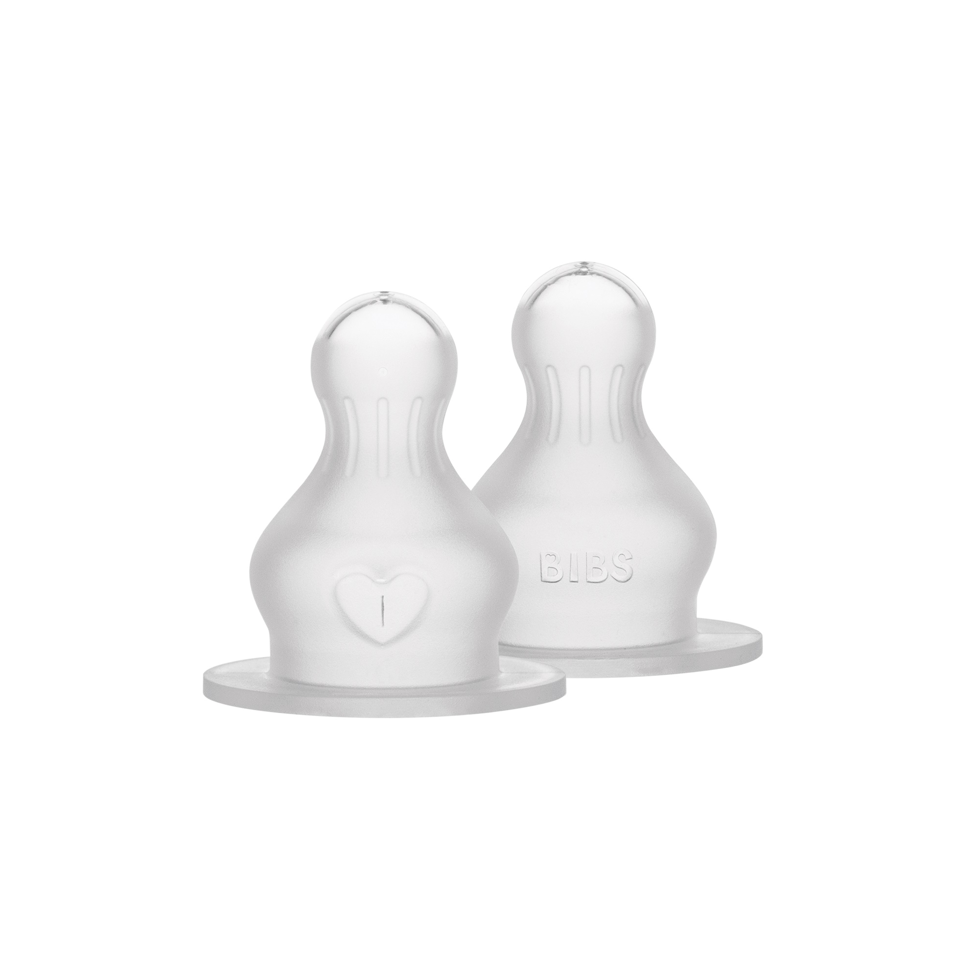 BIBS Baby Bottle Nipple 2-pak Silikone Slow Flow