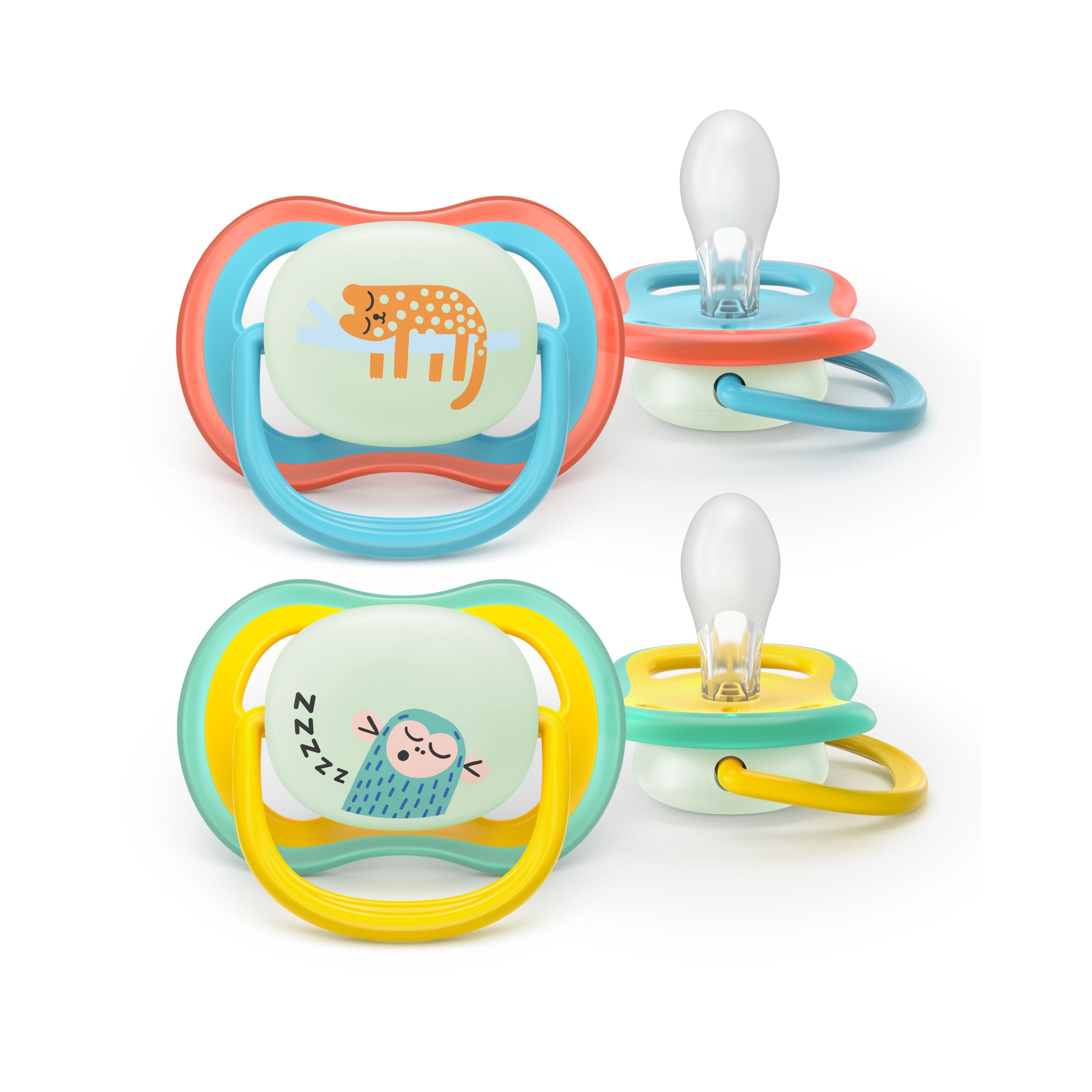 Philips Avent Pacifier ultra air nighttime, 18+m, favering