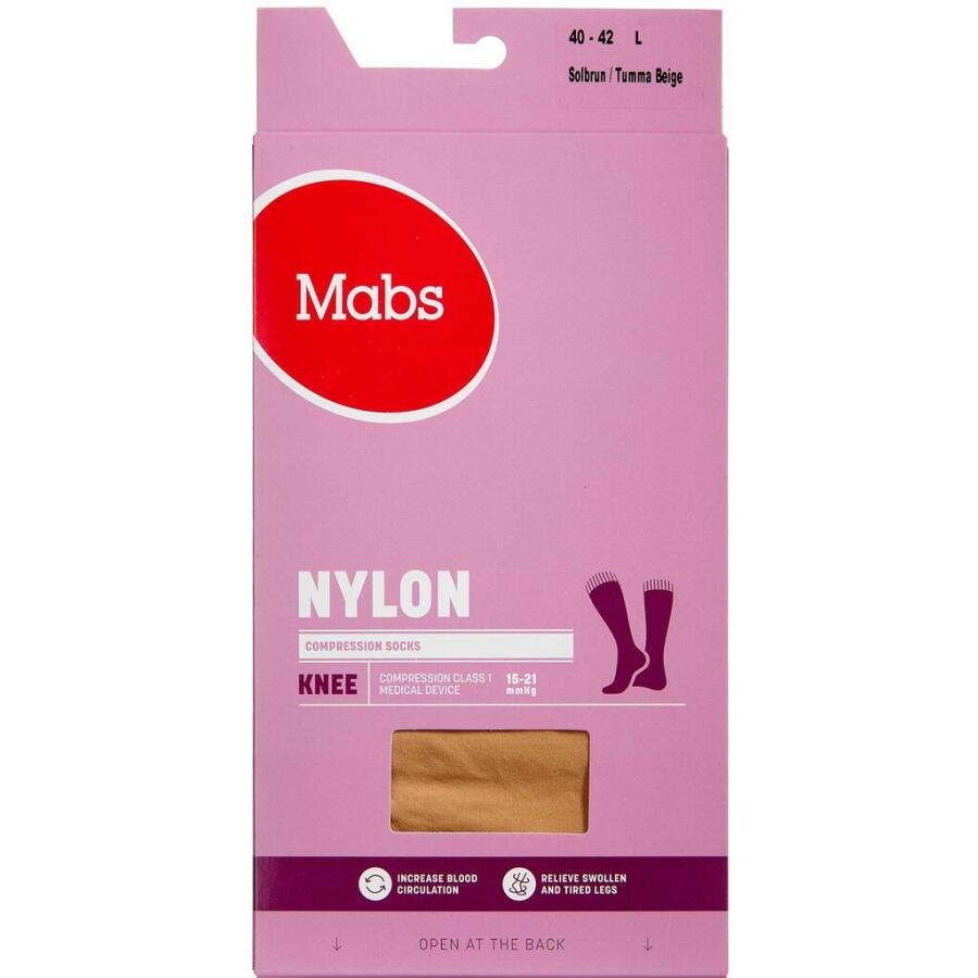 Mabs Nylon Knee, Tan Str. L