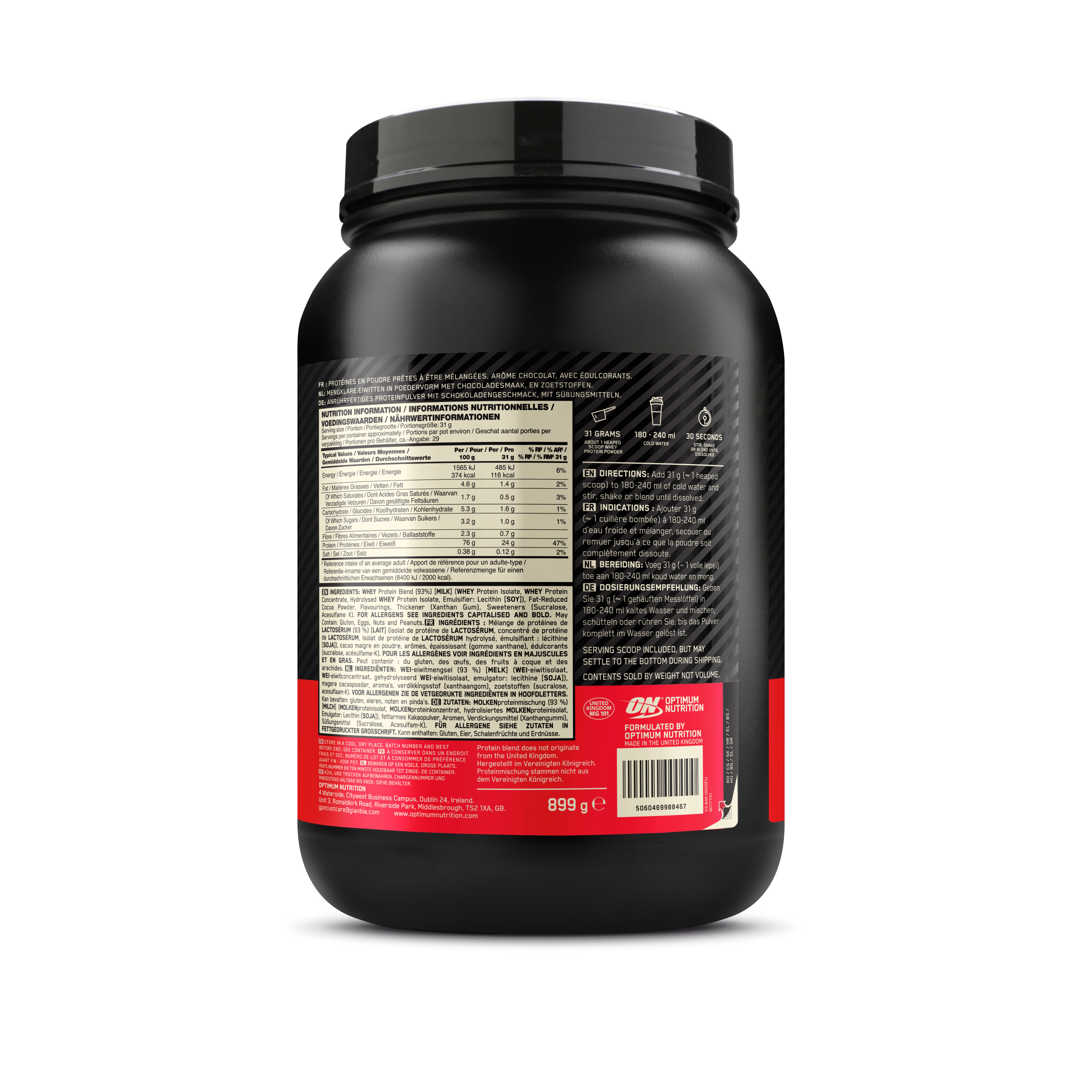 Optimum Nutrition Gold Standard 100% - Double Rich Chocolate 899g.