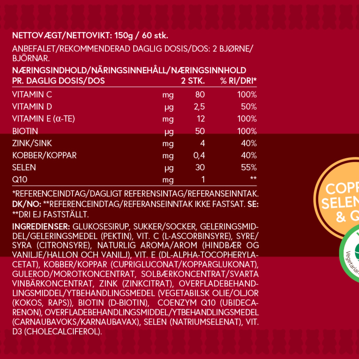 VitaYummy Winter Glow (Raspberry Vanilla) - 60 stk.