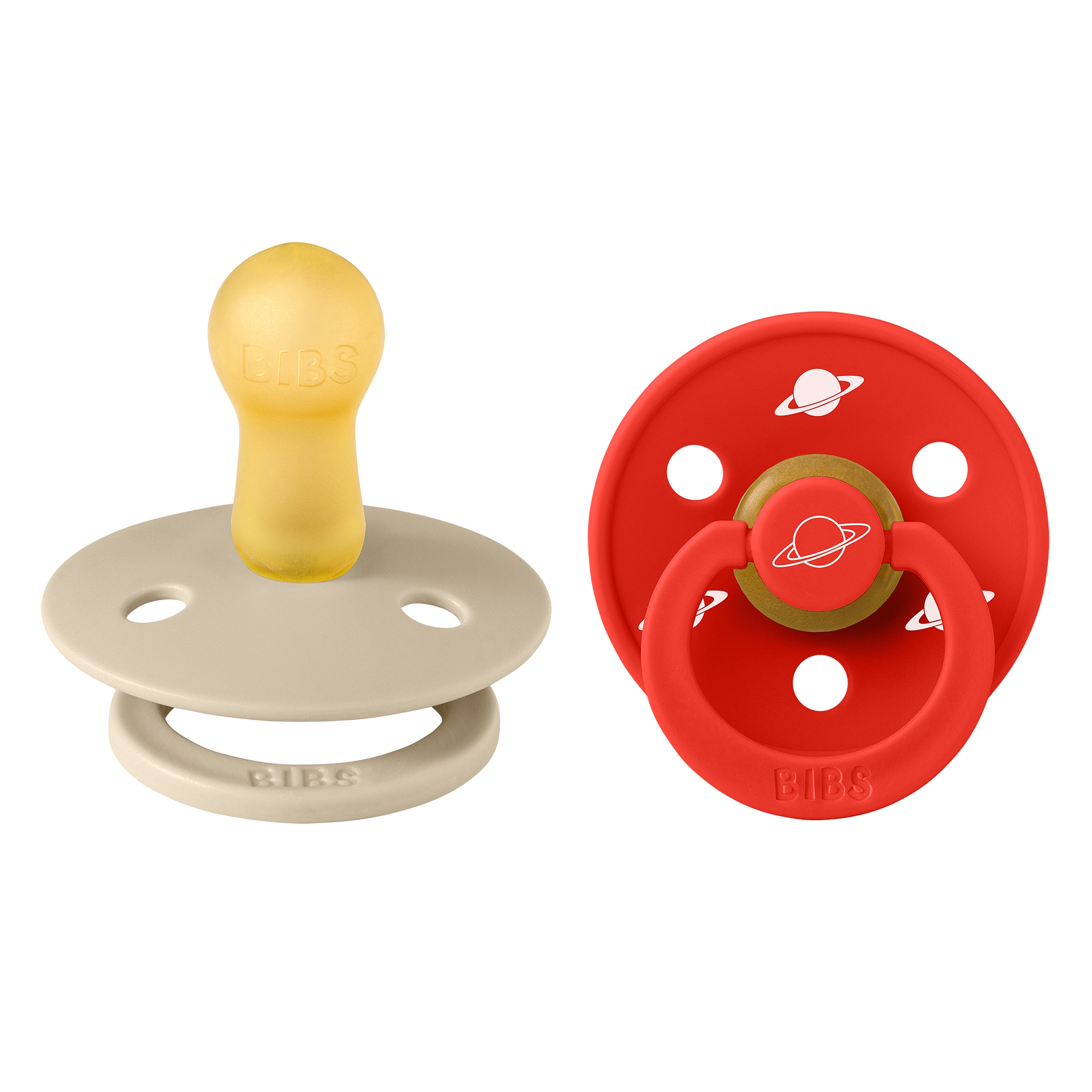 BIBS Pacifier Colour 2 PACK Latex Size 2 Vanilla Mix