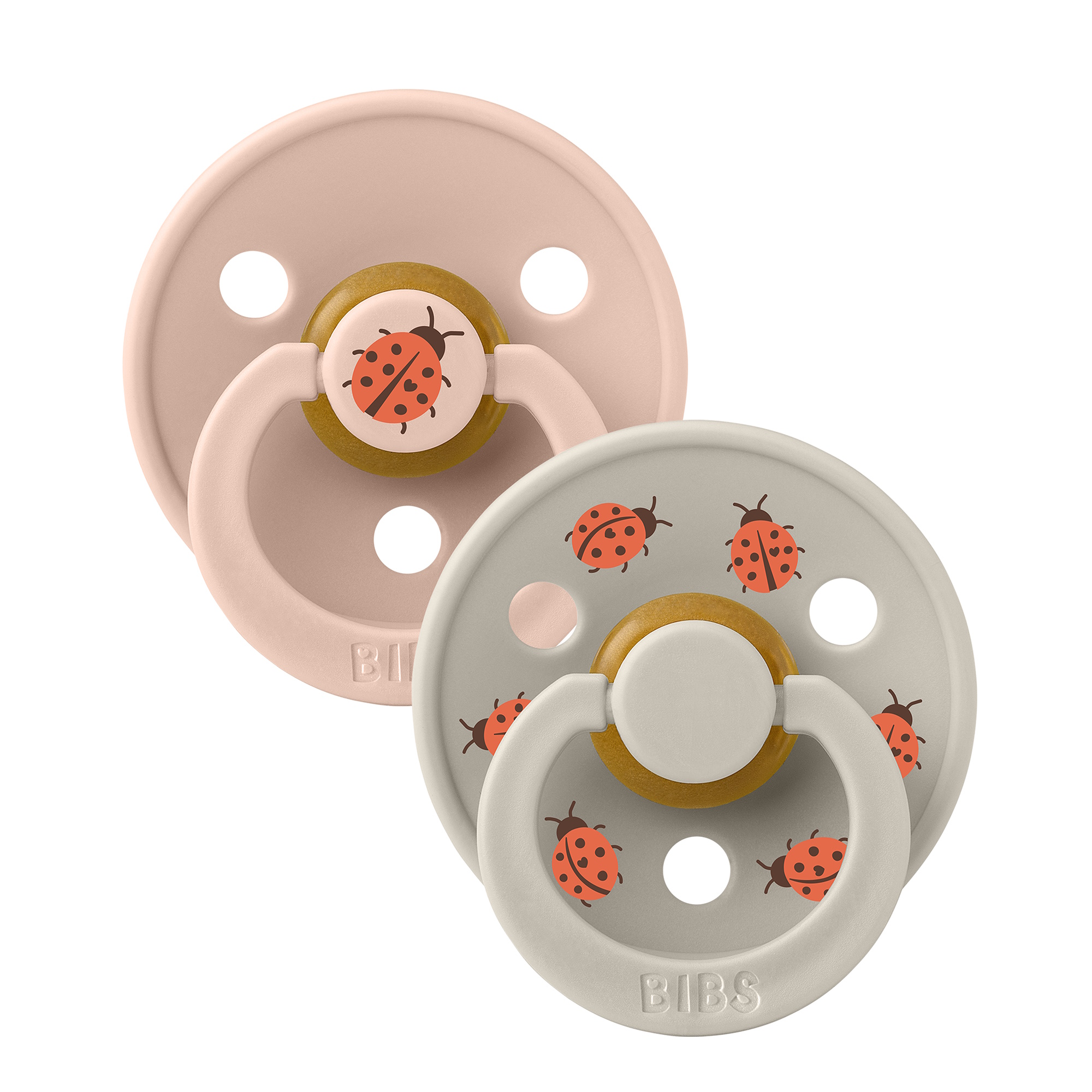 BIBS Pacifier Studio Colour 2-pak Ladybug Blush Mix Size 1