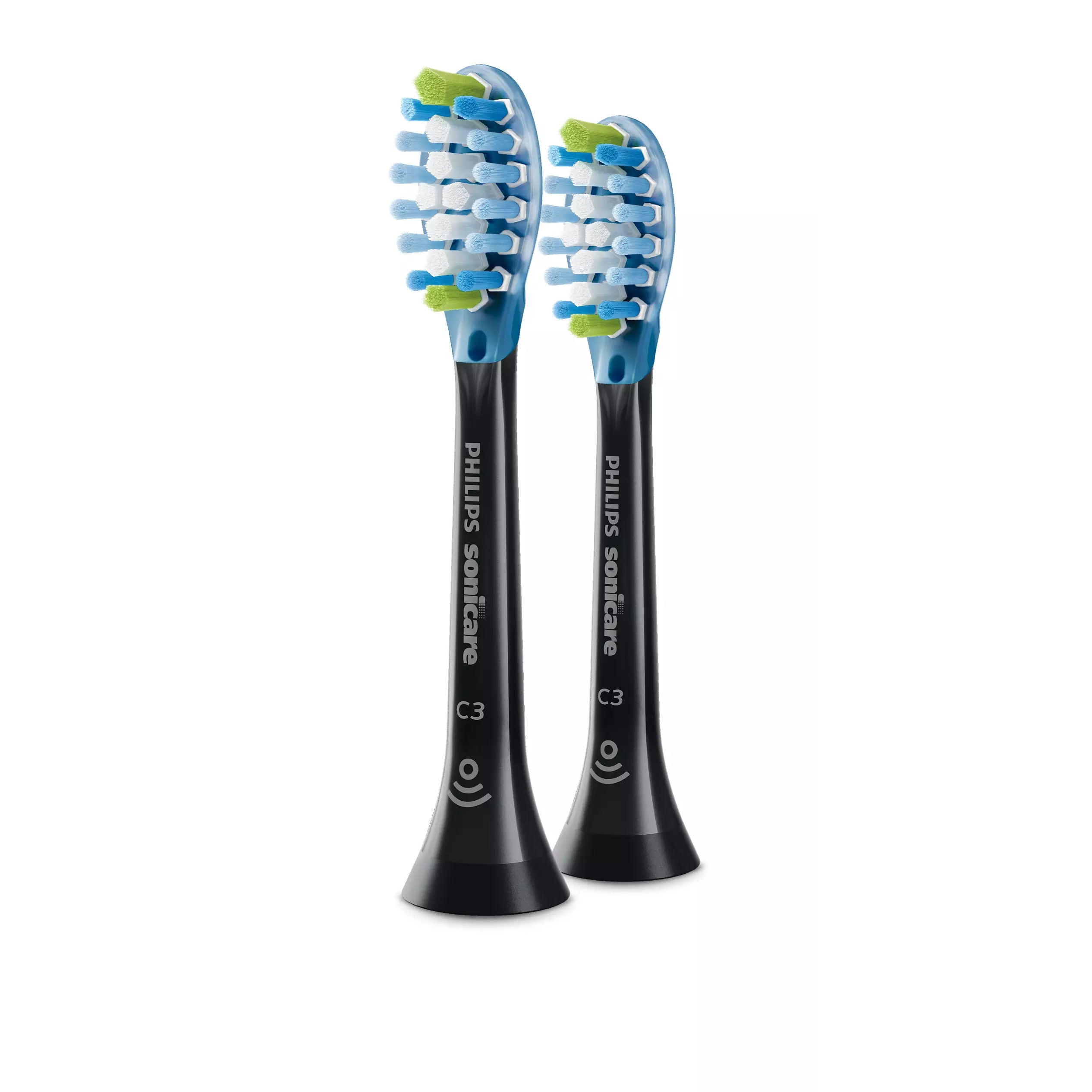 Philips Sonicare 2 x Tandbørstehoveder C3 Premium Plaque Forsvar - Sort