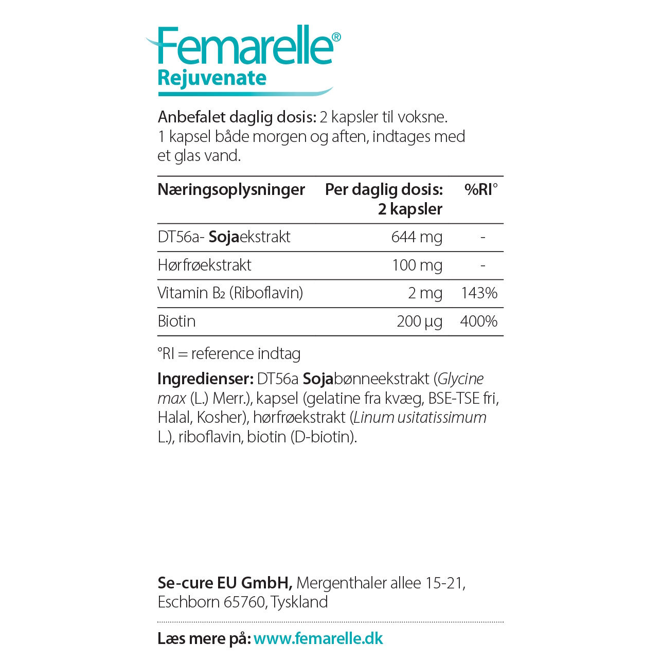 Femarelle Rejuvenate kapsler