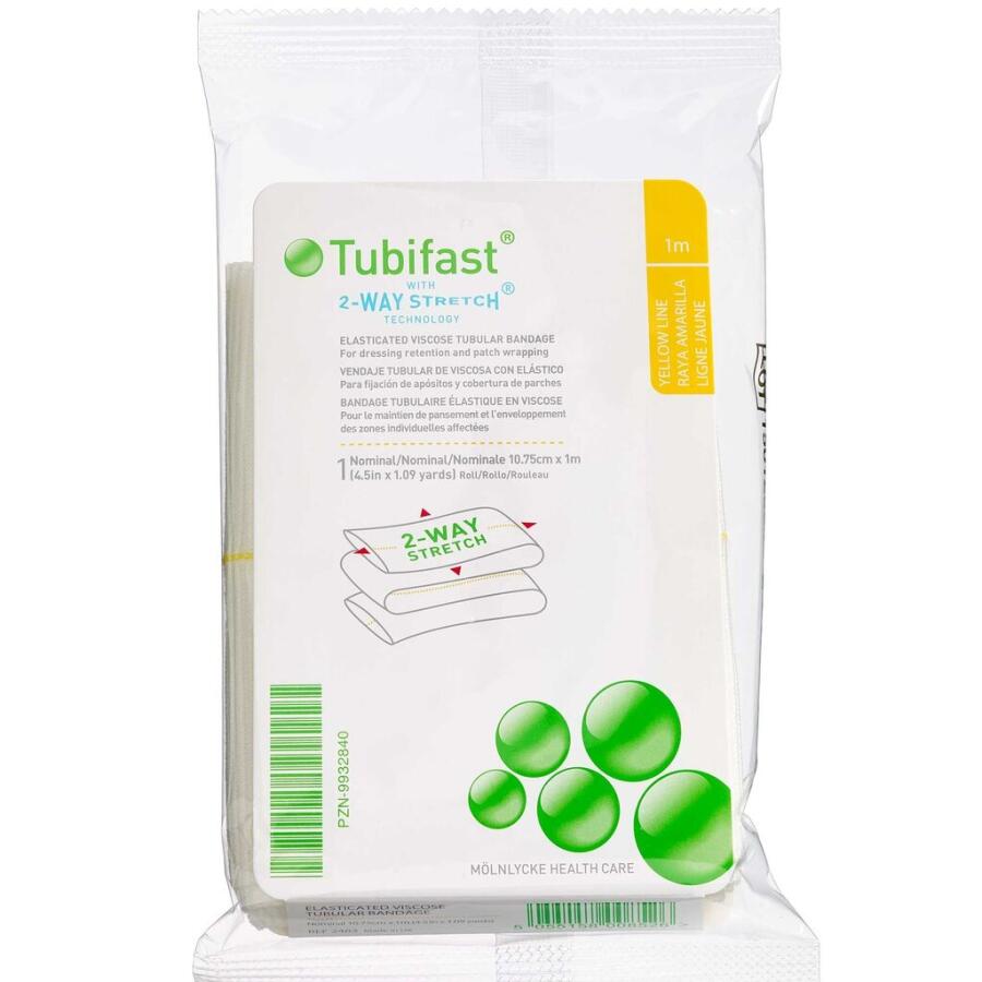 Tubifast 2-WAY Stretch GUL 10,75 cm x 1 m.