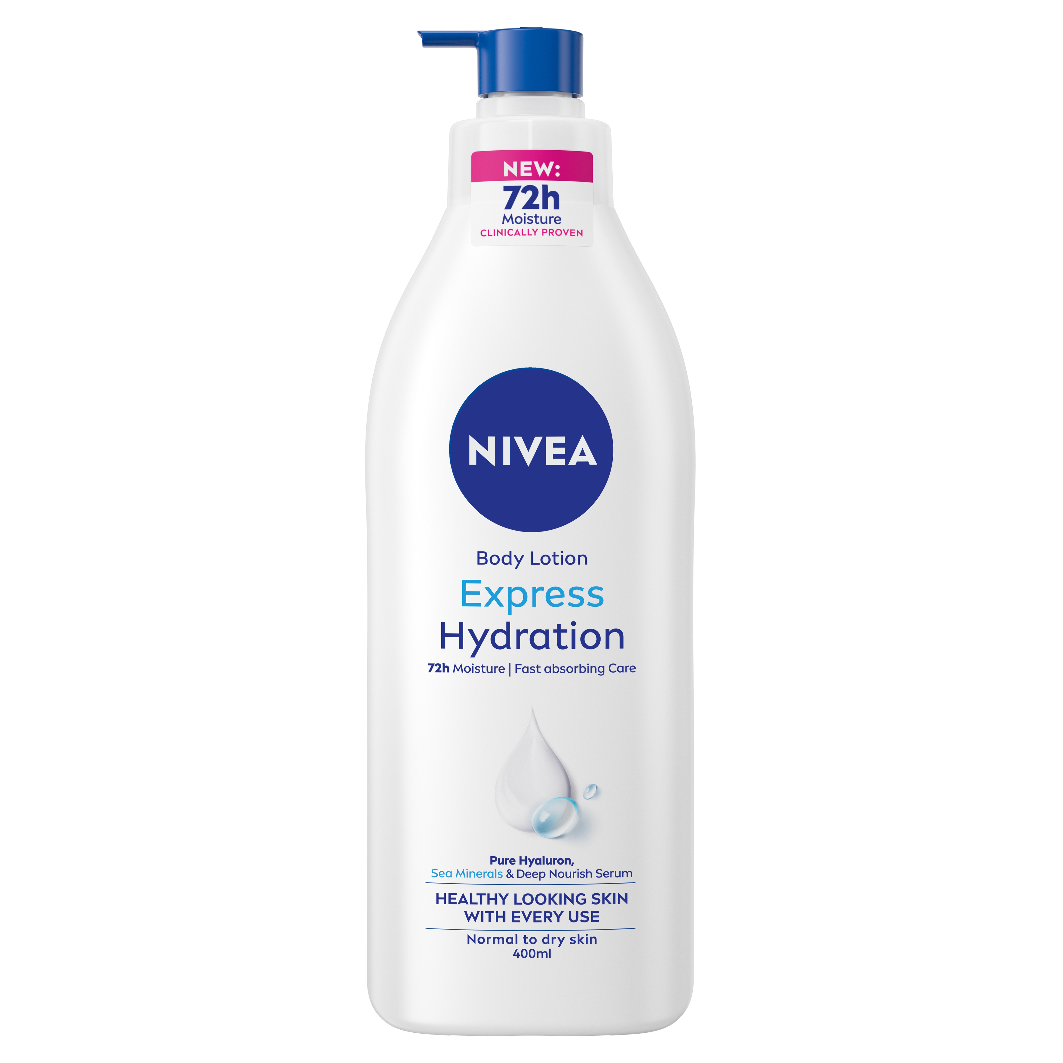 NIVEA Express Hydration Body Lotion med pumpe