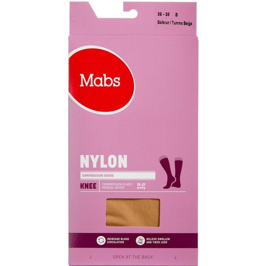 Mabs Nylon Knee, Tan Str. S