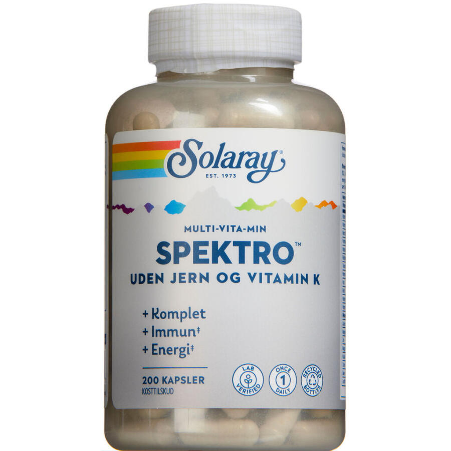 Solaray Spektro Uden Jern og Vitamin K