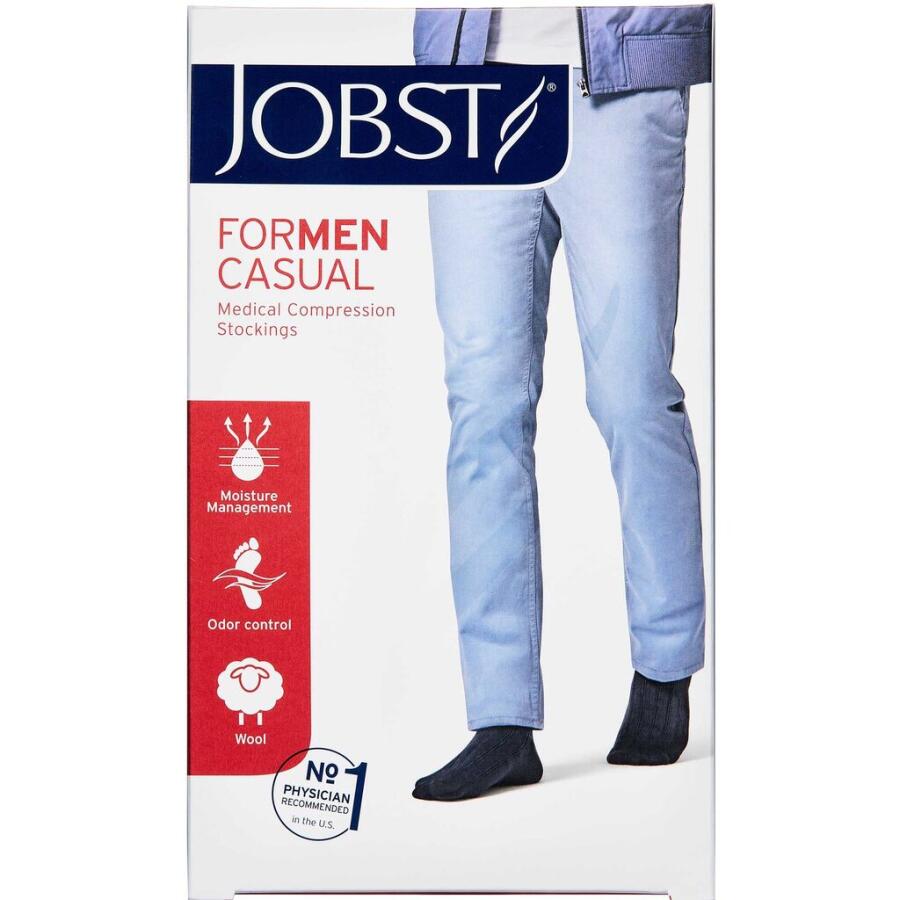 Jobst Men Sort Kompressionsstrømpe Str. XL