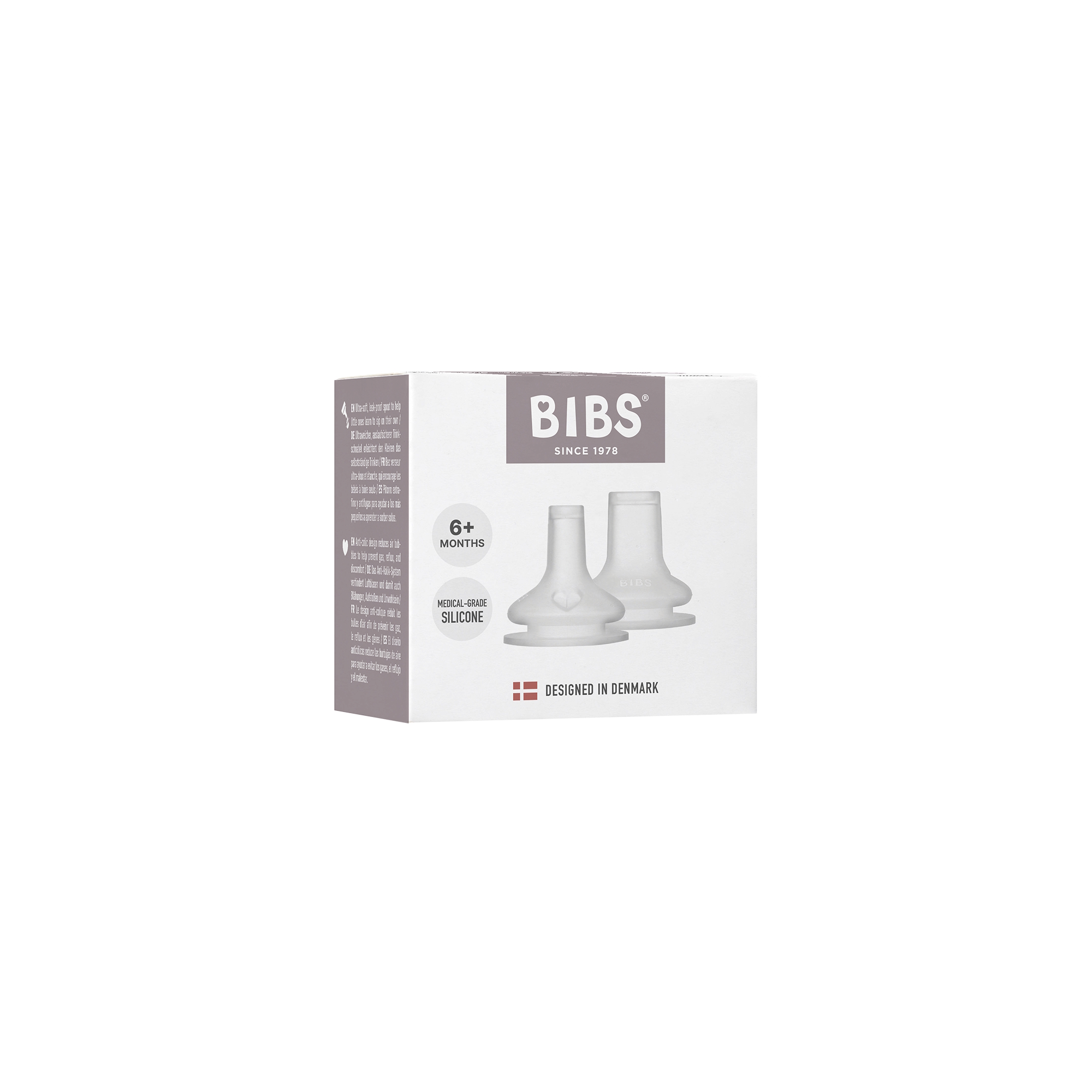 BIBS Baby Bottle Spout Silicone 2 pack