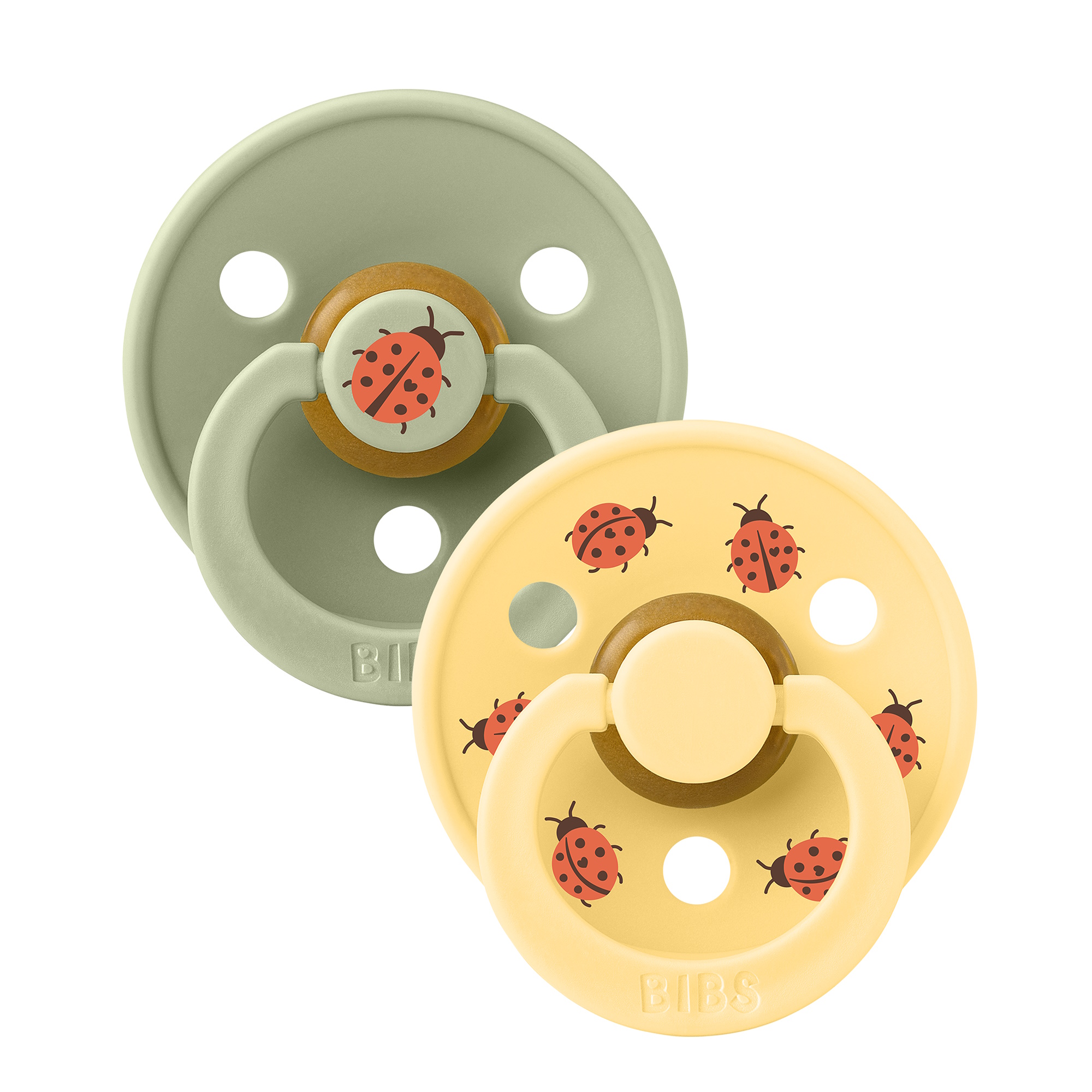 BIBS Pacifier Studio Colour 2-pak Ladybug Sage Mix Size 2