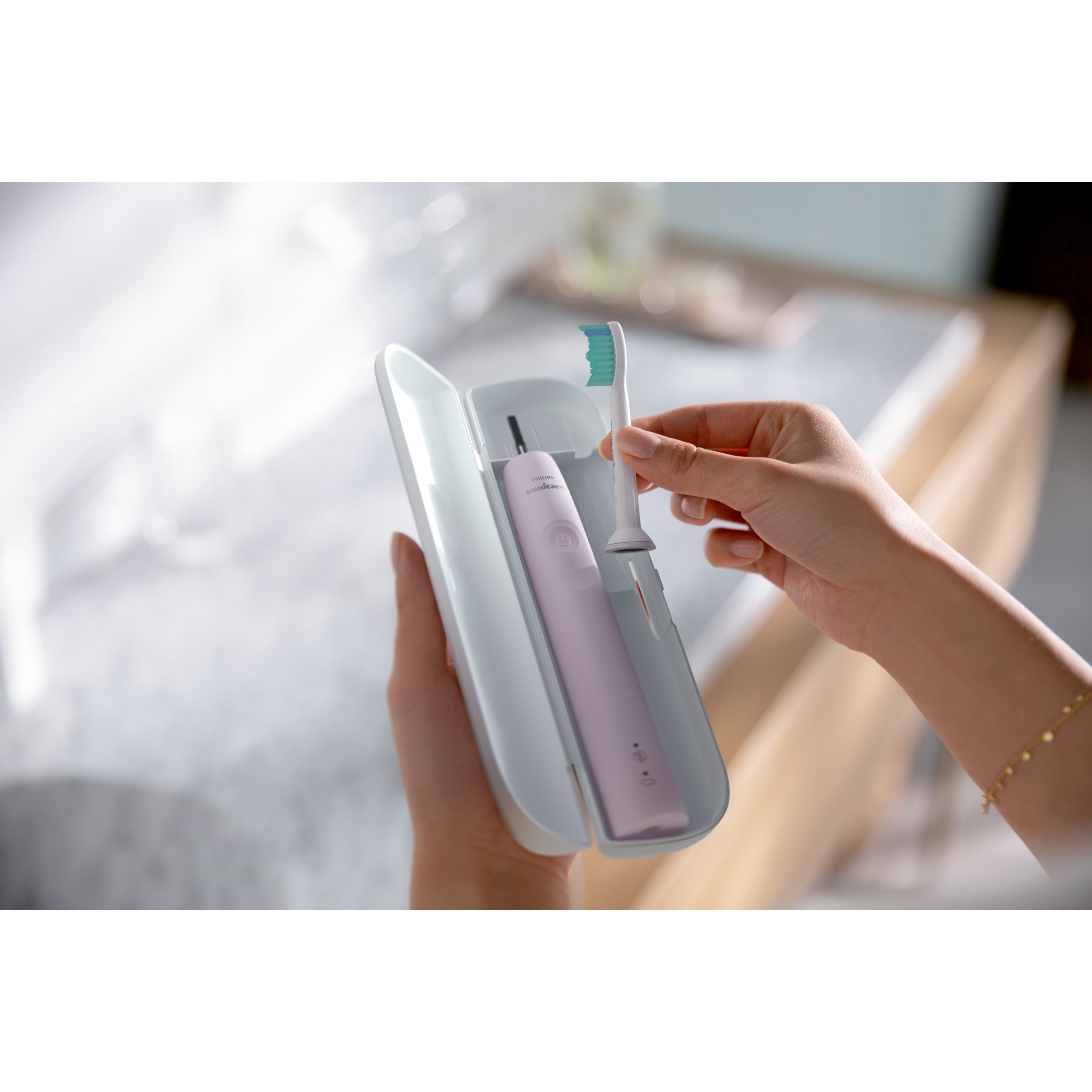 Philips Sonicare 3100 Series Genopladelig Sonisk Tandbørste Rose