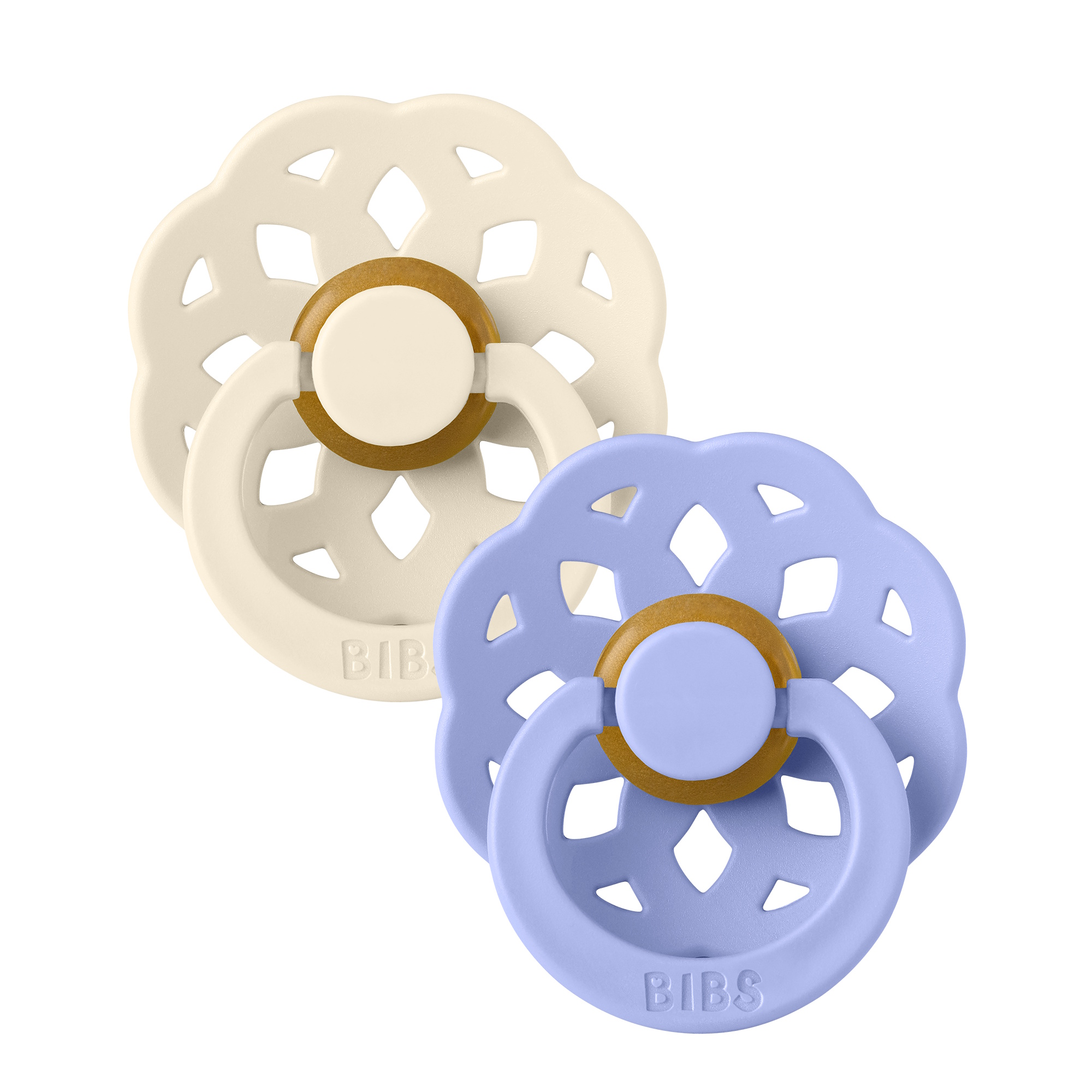 BIBS Pacifier Boheme 2 PACK Latex Size 2 Ivory/Hush