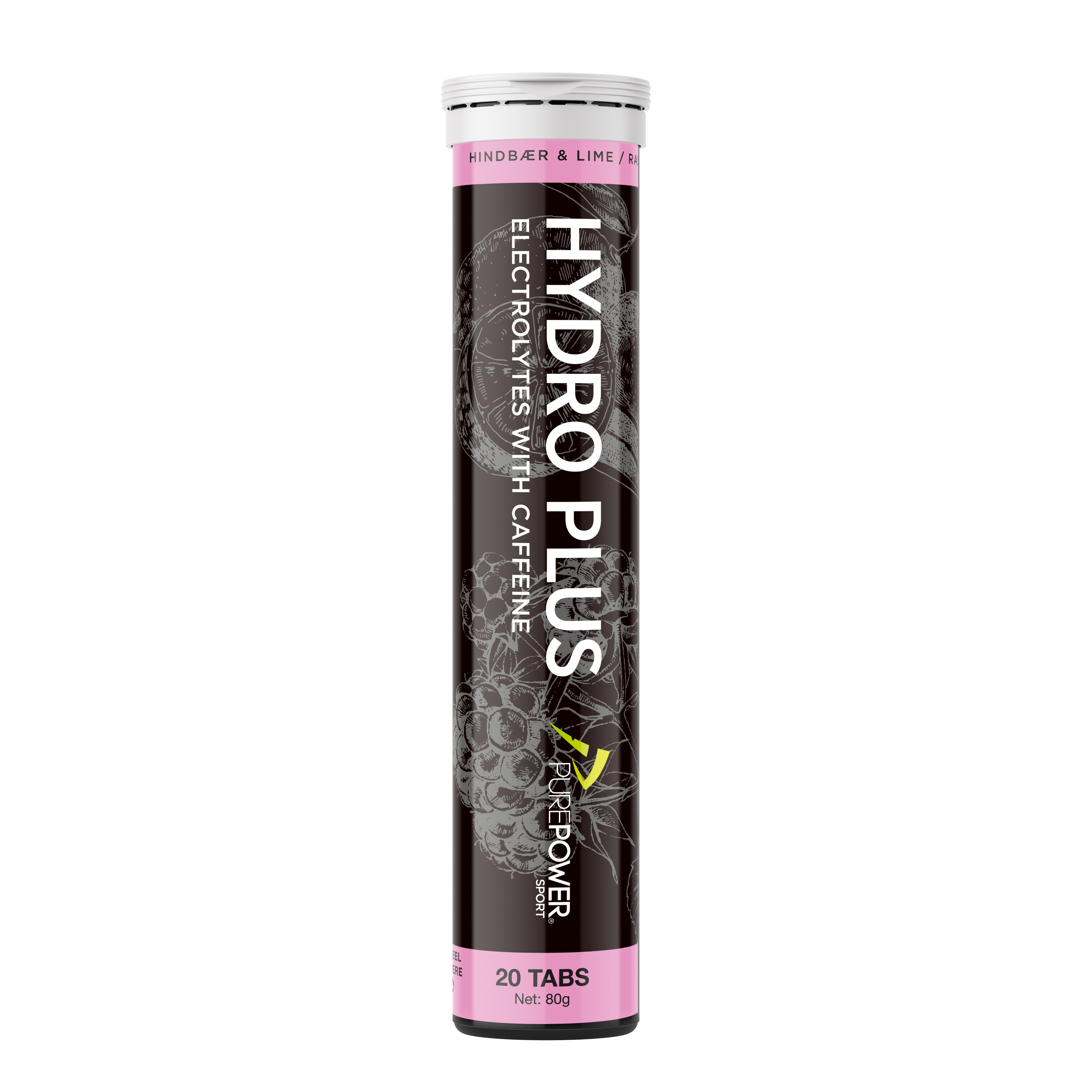 PurePower Hydro Plus Hindbær/Lime 20 x 4 g