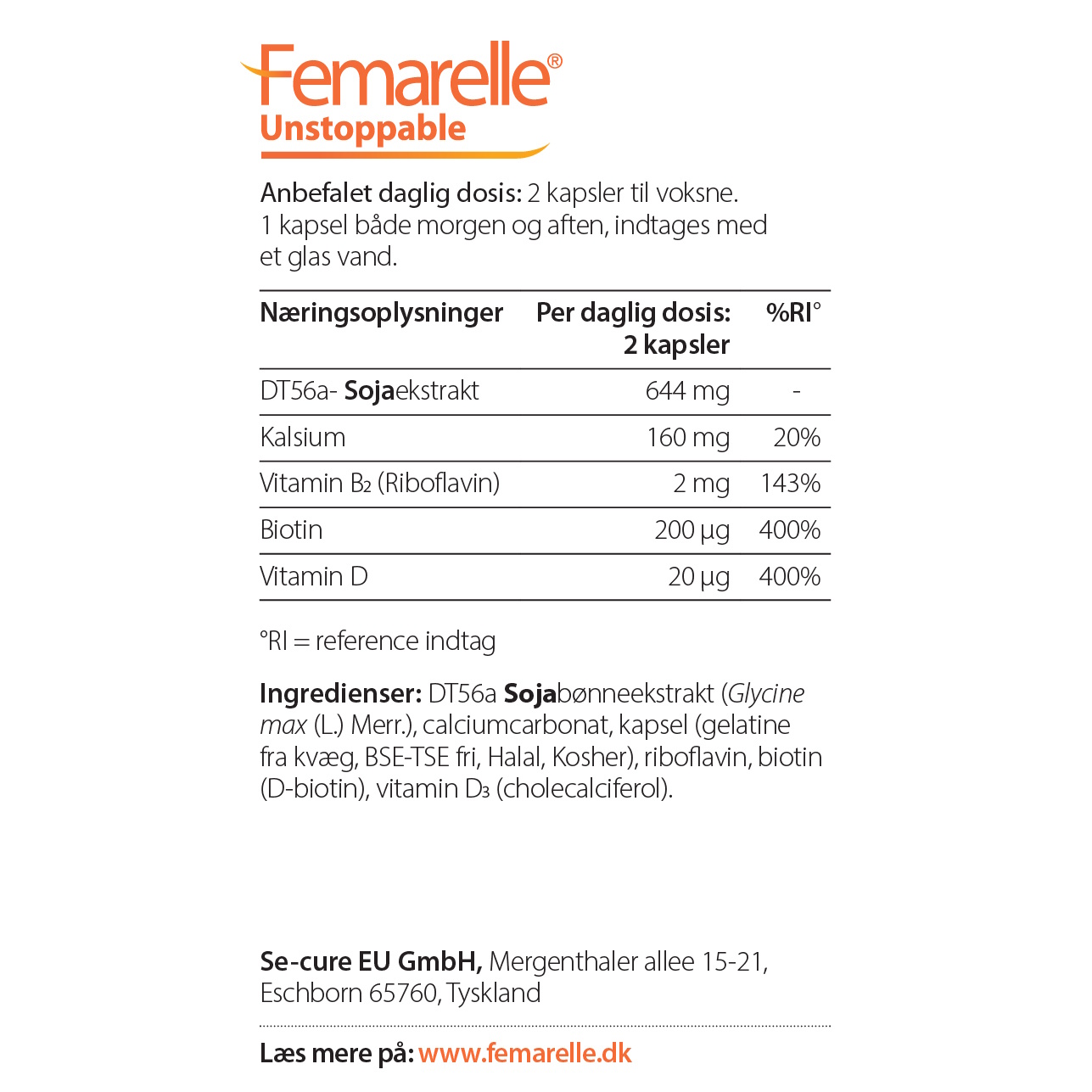 Femarelle Unstoppable kapsler