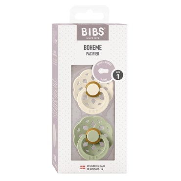 BIBS Boheme 2-pak Ivory/Sage Size 1