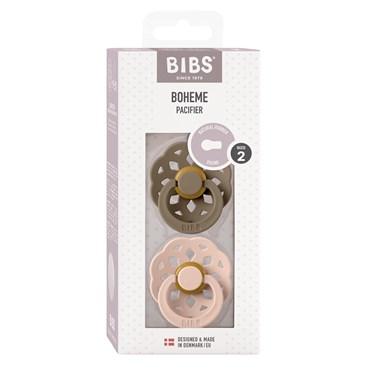 BIBS Boheme 2-pak Dark Oak/Blush Size 2