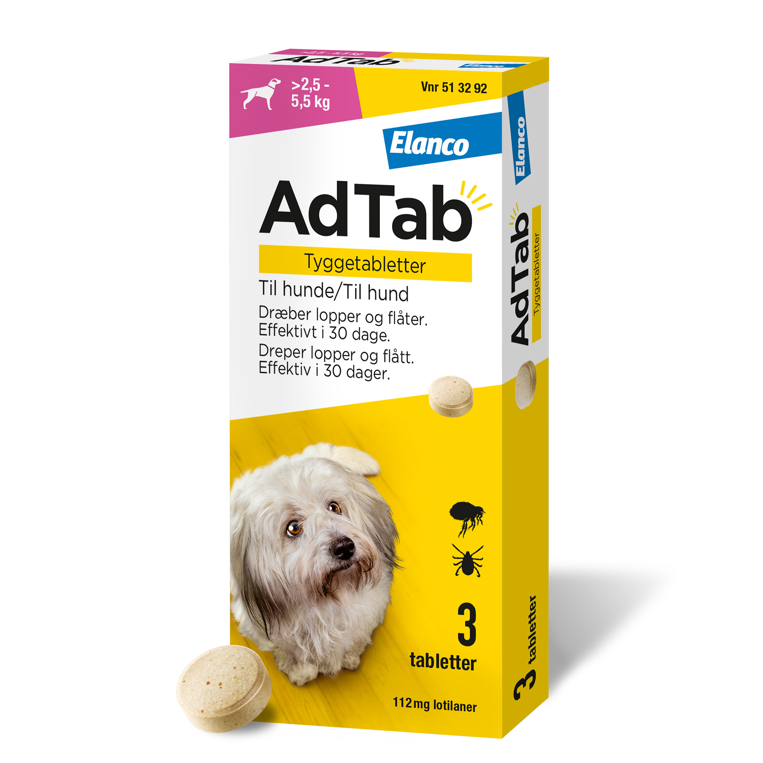 AdTab til hunde >2.5-5.5 kg