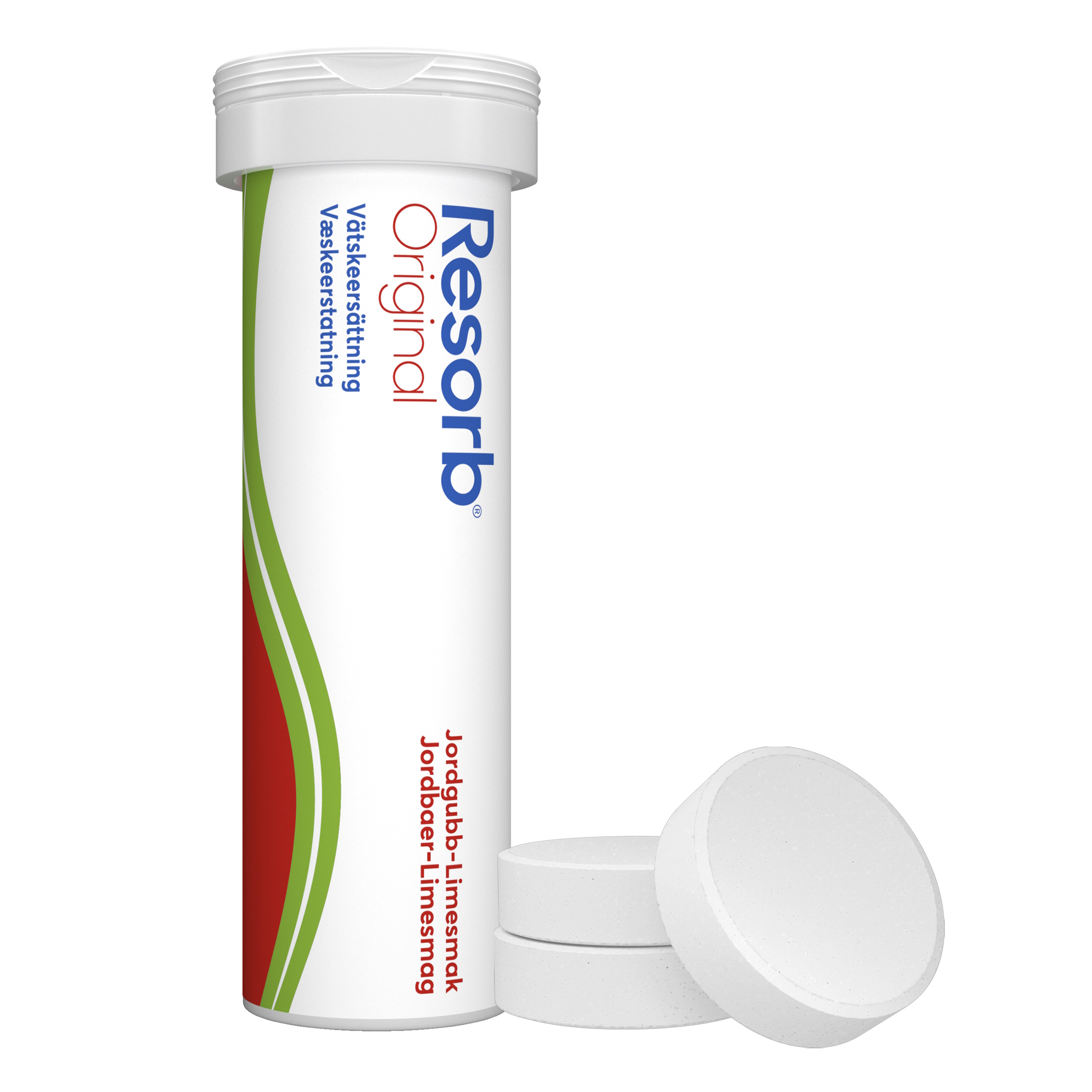 Resorb Jordbær-Lime Brusetablet