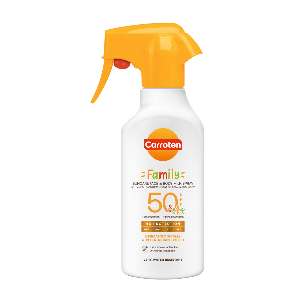 Carroten Family Face & Body Milk Trigger Spray SPF 50