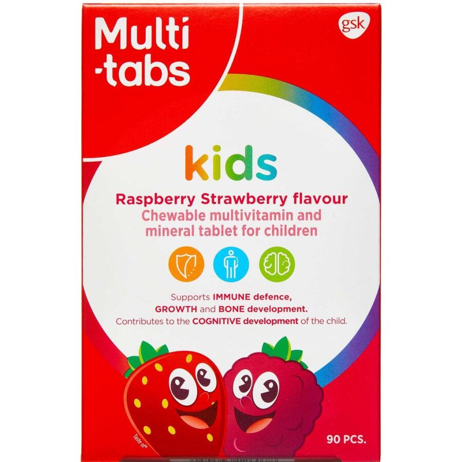 Multi-tabs Kids Hindbær/Jordbær