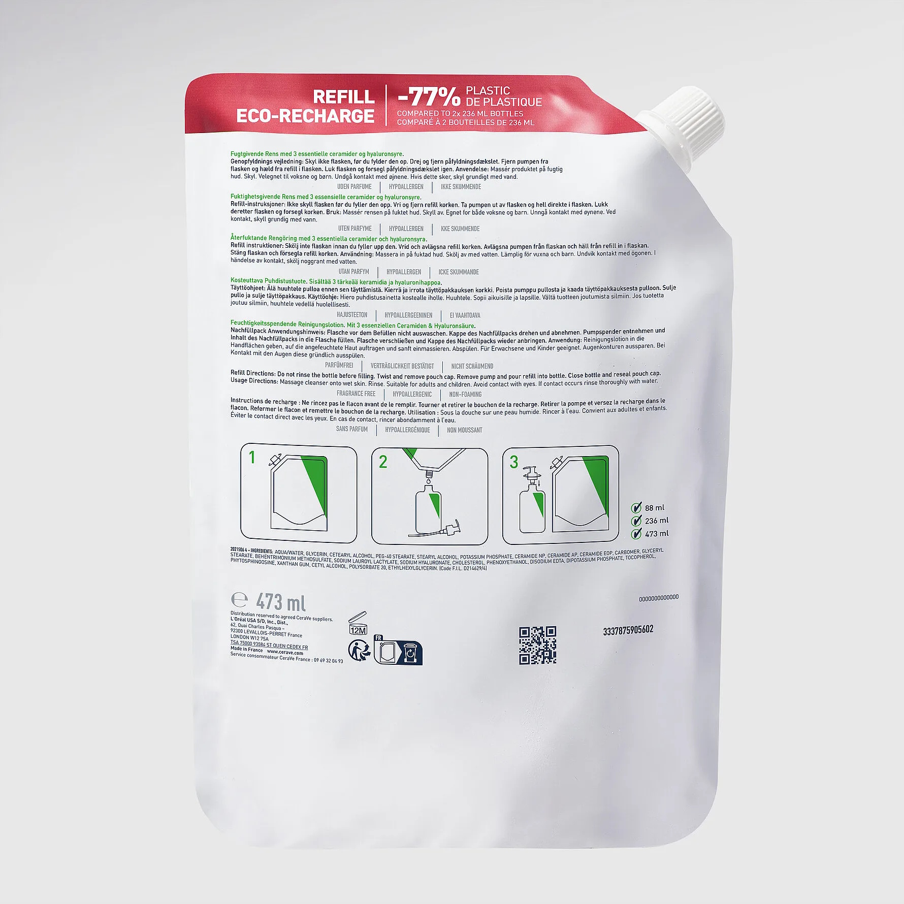 CeraVe Fugtgivende Rens Refill