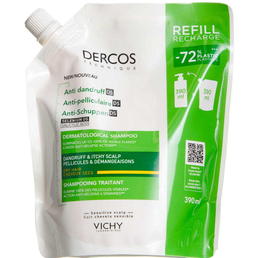 Vichy Dercos Anti-Dandruff Shampoo Dry Hair Refill