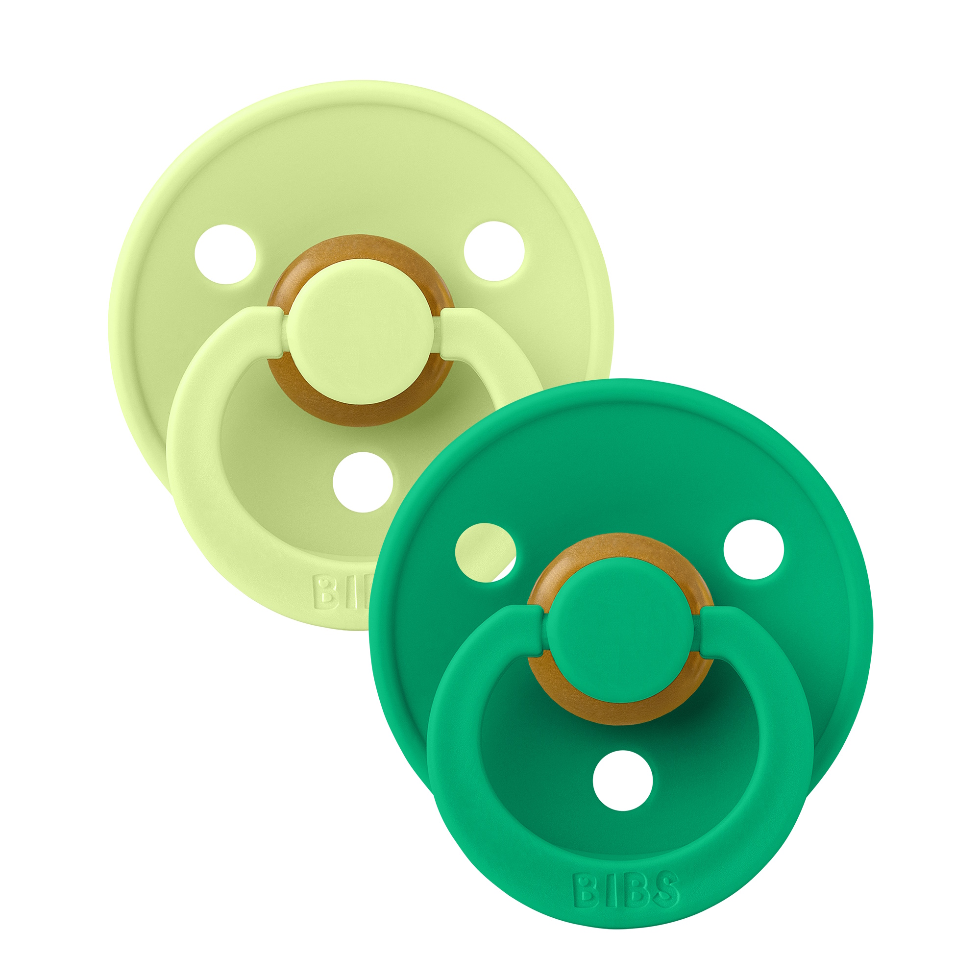 BIBS Pacifier Colour 2 pack Latex Size 1 Matcha/Cactus