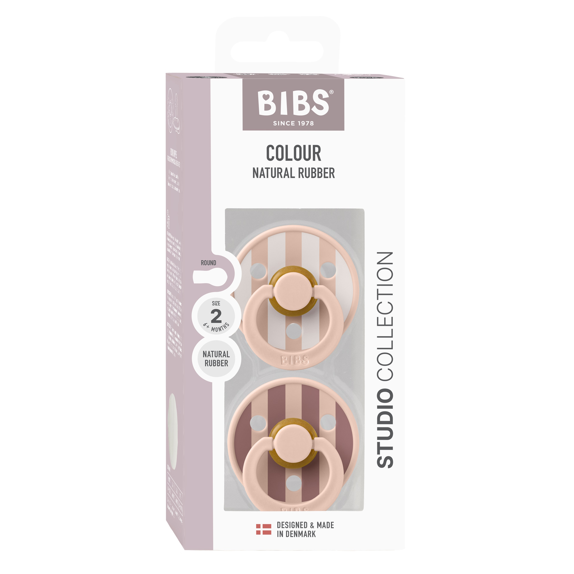 BIBS Pacifier Studio Colour 2-pak Blush Mix Size 2