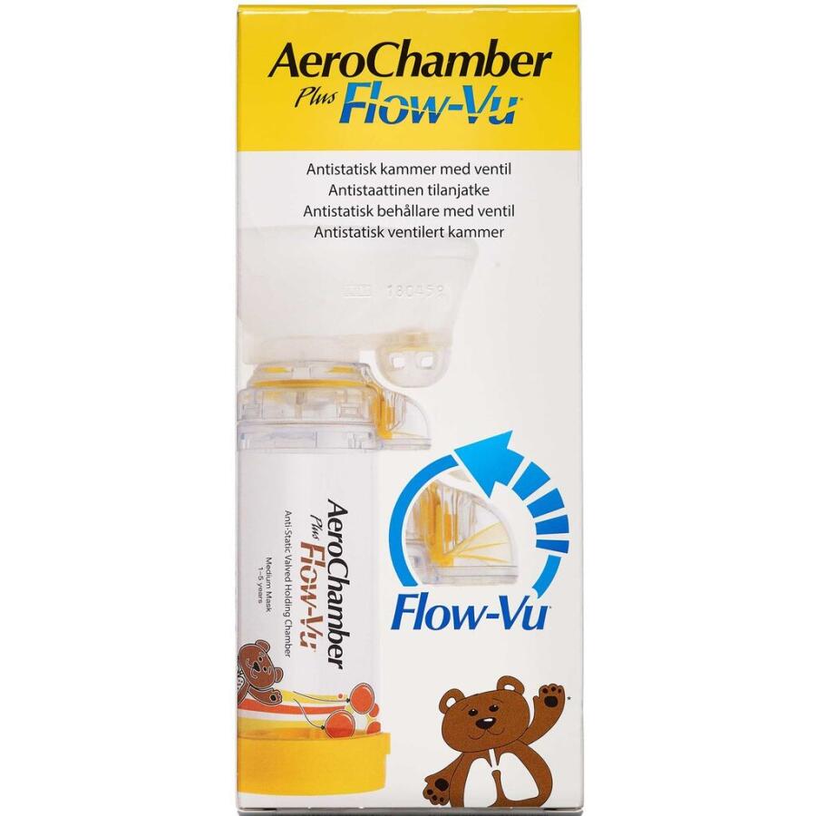 Aerochamber Plus Flow-Vu Medium Børn 1-5 År