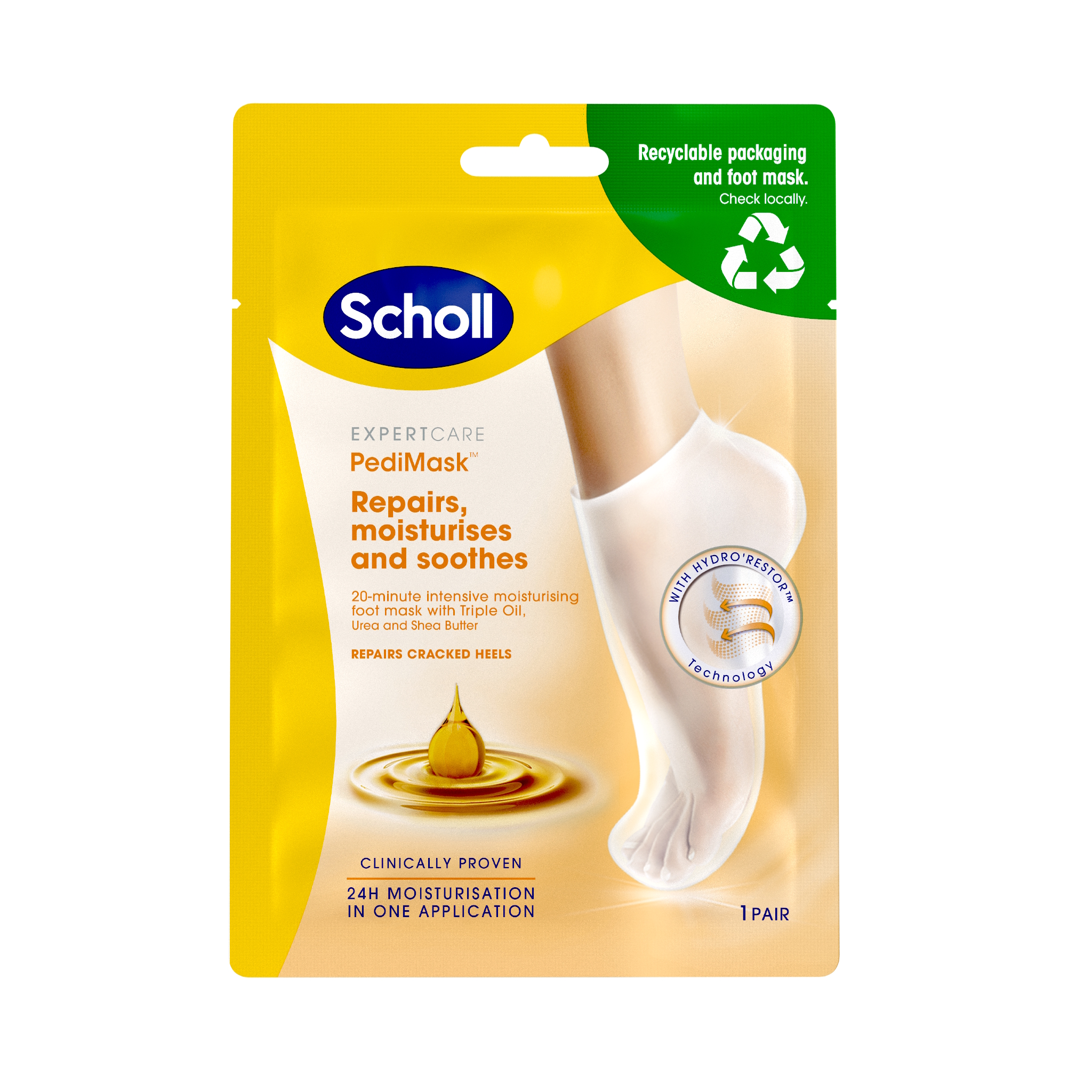 Scholl PediMask Triple Oil 2 socks