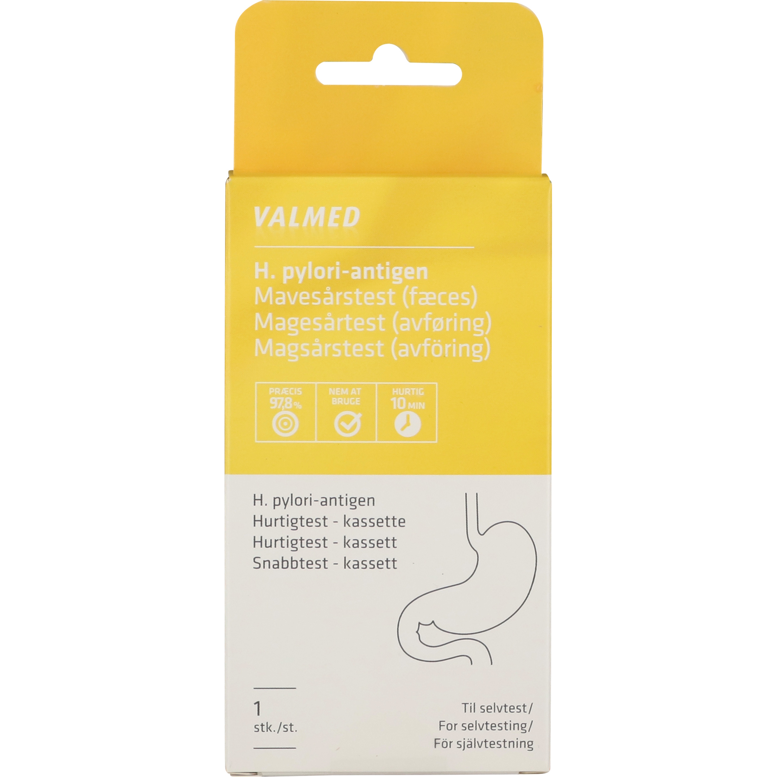 Valmed H. Pylori (Mavesår) test 1 stk