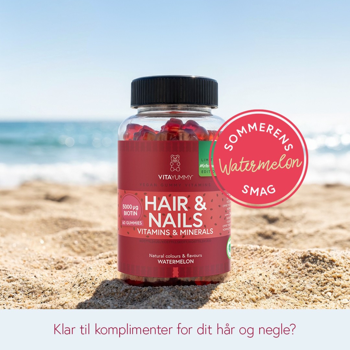 VitaYummy Hair & Nails (Watermelon) (Summer Edition 2026) - 60 stk