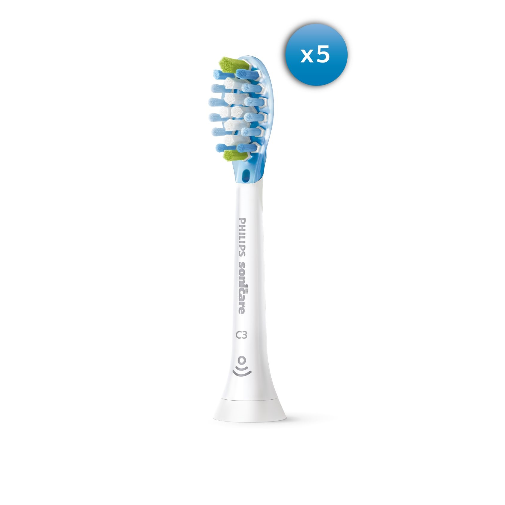 Philips Sonicare 5 x Standard Tandbørstehoveder C3 Premium Plaque Forsvar - Hvid