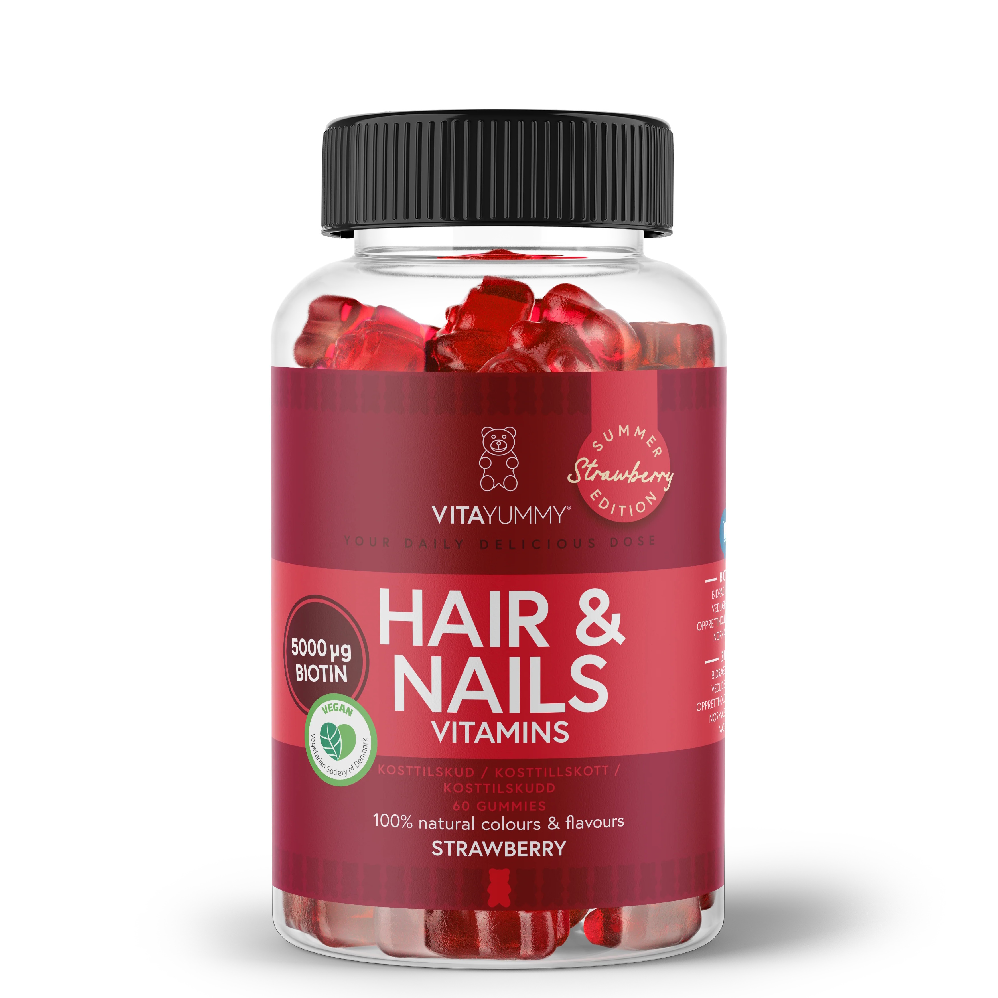 VitaYummy Hair & Nails, Strawberry (Summer Edition 2024)