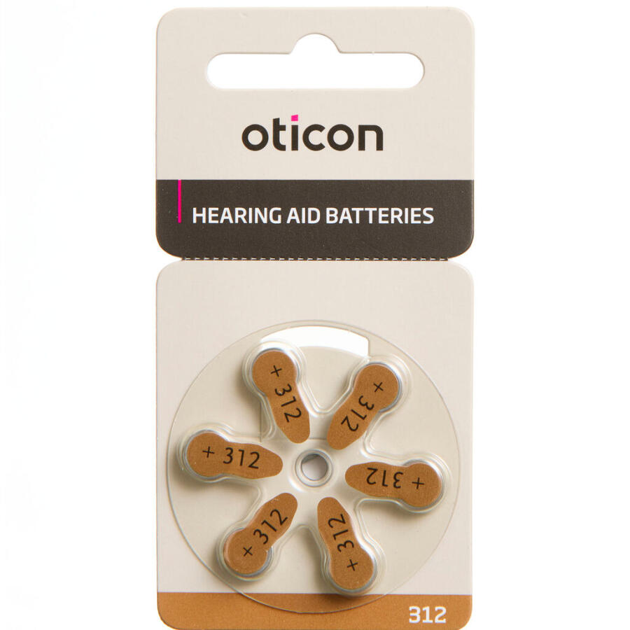 Oticon Batterier Til Høreapparater Nr. 312