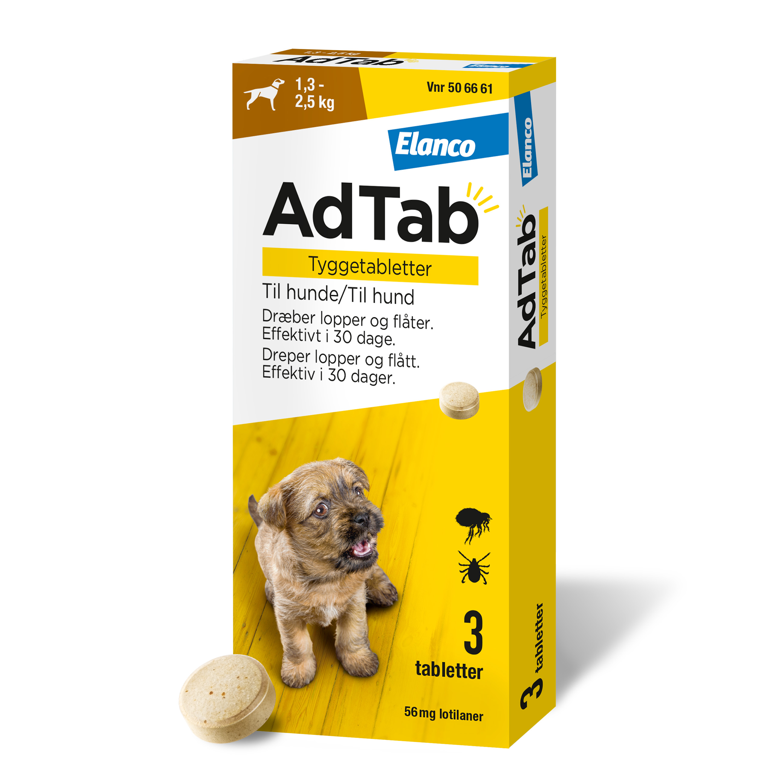 AdTab til hunde 1.3-2.5 kg